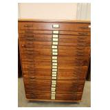VINTAGE 25 DRAWER PRINTER CABINET