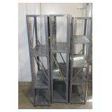 3 METAL SHELVING UNITS