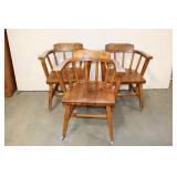 3 PRIMITIVE CHAIRS