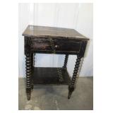 BLACK PAINTED SIDE TABLE