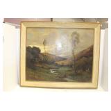 LOUIS ASTON KNIGHT OIL ON CANVAS PAINTING