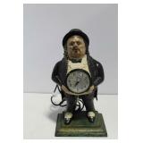 CAST METAL  GENTLEMEN ELECTRIC CLOCK