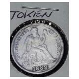 1888 SEATED DIME - LOVE TOKEN  - CREATION