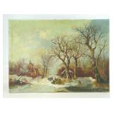 Painting: 19th c. Winter Landscape