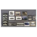 (13) Framed Automobile Photos
