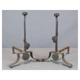 Pair of Cast Iron Andirons