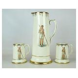 Cornell Pitcher and (2) Mugs