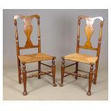 Pair Queen Anne Chairs