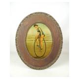 Painting: Women on a High Wheel Bicycle