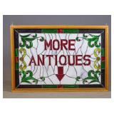 Stained Glass Antiques Sign