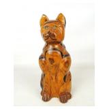Folk Art Carved Cat