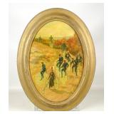 Painting: People on High Wheels and Velocipedes