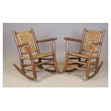 Pair Old Hickory Adirondack Chairs