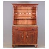 Stepback Pewter Cupboard