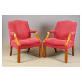 Pair Camel Back Chairs