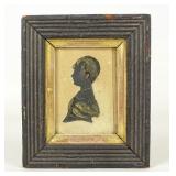 19th c. Miniature Silhouette Portrait