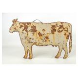 Folk Art Sheet Metal Cow