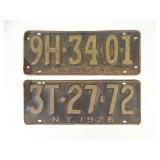 Pair of NY License Plates