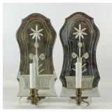 Pair Mirrored Wall Sconces