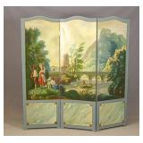 Continental Painted Dressing Screen