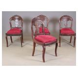 Set of (4) 19th c. Empire Chairs