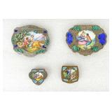 Enameled Dresser Set