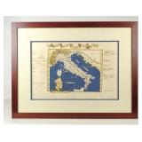 Early Hand Colored Map of Italy