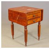 19th c. Cherry and Maple Work Table