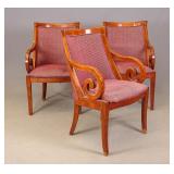 Set Mahogany Arm Chairs