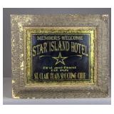 Reverse Painted Hotel Sign