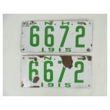 Auto License Plates, 1915