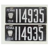 Auto License Plates, 1914