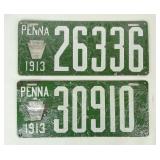 Auto License Plates, 1913
