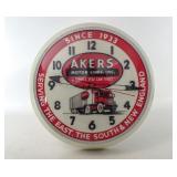 Akers Motor Lines Wall Clock
