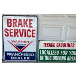 Two Painted Tin Signs