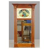 19th c. Federal Split Panel Mirror
