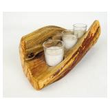 Freeform Wooden Candleholder