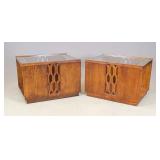 Pair Mid Century Brutalist End Tables