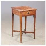 18th c. 'X' Base Single Drawer Stand