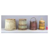 Lot (4) 19th c. Buckets