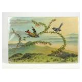 Painting: 19th c. Birds in Landscape