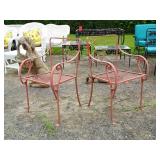 Pair Wrought Iron Chairs