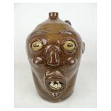 Folk Art Pottery Face Jug
