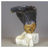 Taos Artist Marble Eagle Sculpture
