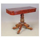 19th c. Empire Mahogany Card Table