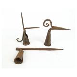 Iron Sticking Tommy Candleholders