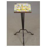 Wrought Iron Tile Top Table