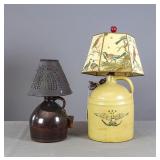 Stoneware Jug Lamps