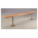 Long Bench with Metal Legs