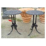 Pair Aluminum Tables